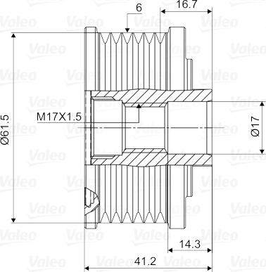 Valeo 588009 - Шкив генератора, муфта onlydrive.pro