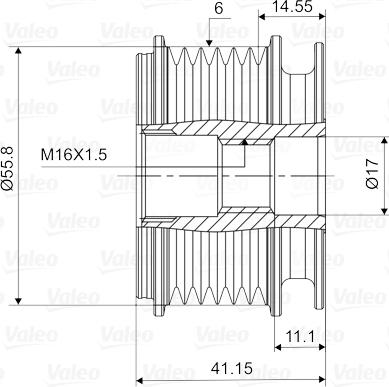 Valeo 588001 - Шкив генератора, муфта onlydrive.pro