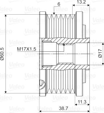 Valeo 588089 - Piedziņas skriemelis, Ģenerators onlydrive.pro