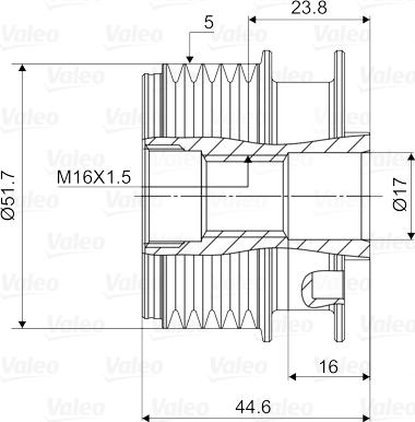 Valeo 588083 - Piedziņas skriemelis, Ģenerators onlydrive.pro