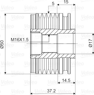 Valeo 588025 - Piedziņas skriemelis, Ģenerators onlydrive.pro