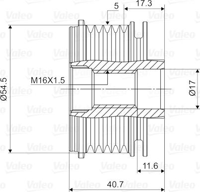 Valeo 588026 - Шкив генератора, муфта onlydrive.pro