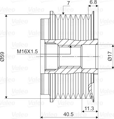 Valeo 588079 - Skriemulys, kintamosios srovės generatorius onlydrive.pro