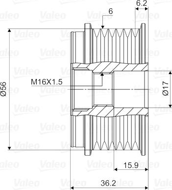 Valeo 588077 - Шкив генератора, муфта onlydrive.pro