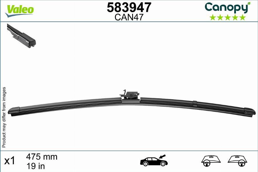 Valeo 583947 - Stikla tīrītāja slotiņa onlydrive.pro