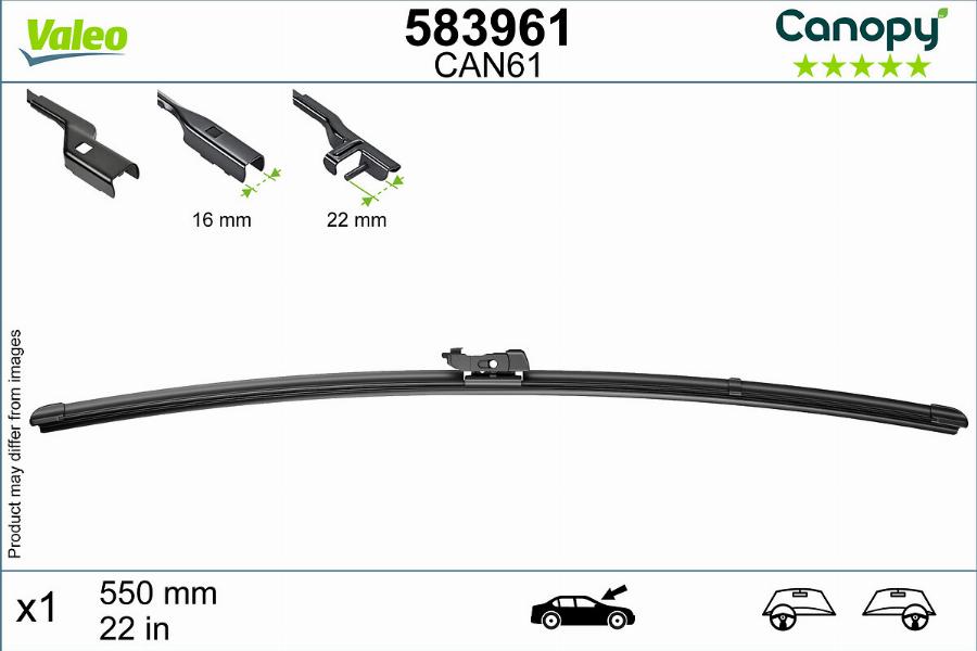 Valeo 583961 - Wiper Blade onlydrive.pro