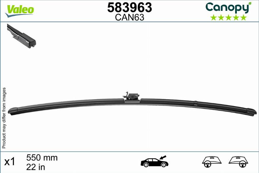 Valeo 583963 - Wiper Blade onlydrive.pro