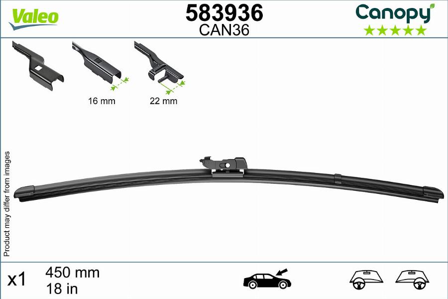 Valeo 583936 - Klaasipuhastaja kumm onlydrive.pro