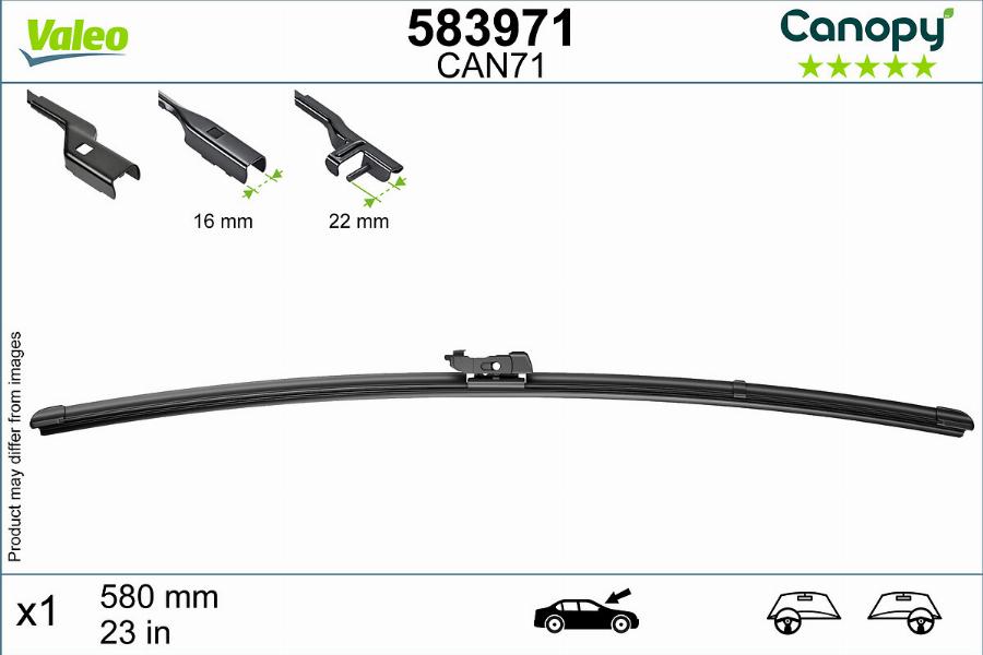 Valeo 583971 - Wiper Blade onlydrive.pro