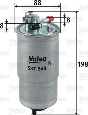 Valeo 587548 - Polttoainesuodatin onlydrive.pro