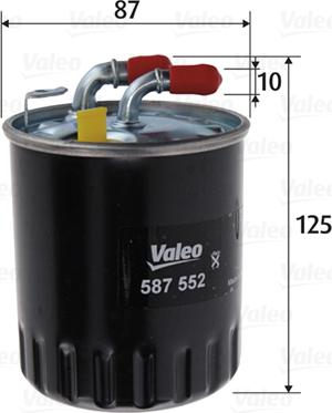 Valeo 587552 - Degvielas filtrs onlydrive.pro