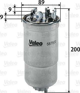 Valeo 587500 - Kütusefilter onlydrive.pro