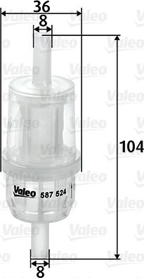 Valeo 587524 - Fuel filter onlydrive.pro