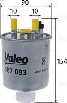 Valeo 587093 - Fuel filter onlydrive.pro