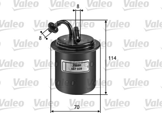 Valeo 587039 - Kuro filtras onlydrive.pro