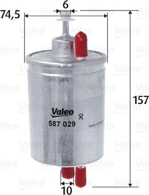 Valeo 587029 - Fuel filter onlydrive.pro