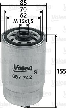 Valeo 587742 - Fuel filter onlydrive.pro