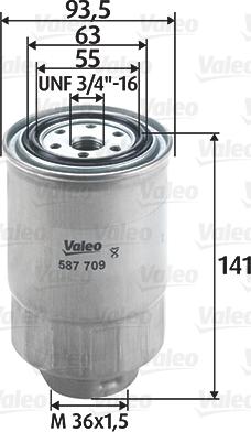 Valeo 587709 - Polttoainesuodatin onlydrive.pro