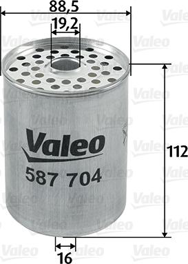 Valeo 587704 - Fuel filter onlydrive.pro