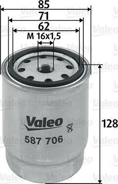 Valeo 587706 - Топливный фильтр onlydrive.pro