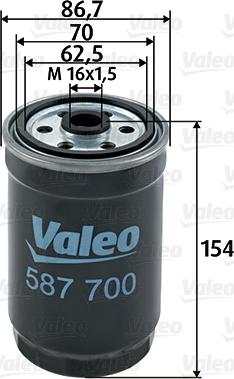 Valeo 587700 - Degvielas filtrs onlydrive.pro