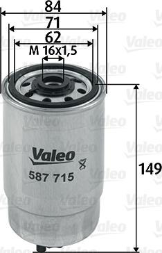 Valeo 587715 - Fuel filter onlydrive.pro