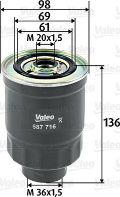 Valeo 587716 - Alyvos filtras onlydrive.pro