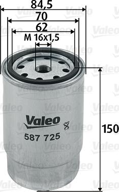 Valeo 587725 - Fuel filter onlydrive.pro