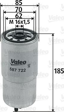 Valeo 587722 - Kütusefilter onlydrive.pro