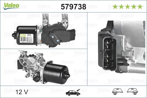 Valeo 579738 - Pyyhkijän moottori onlydrive.pro