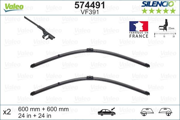 Valeo 574491 - Wiper Blade onlydrive.pro