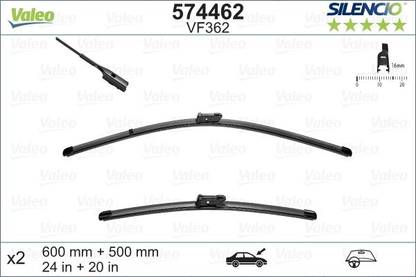 Valeo 574462 - Wiper Blade onlydrive.pro