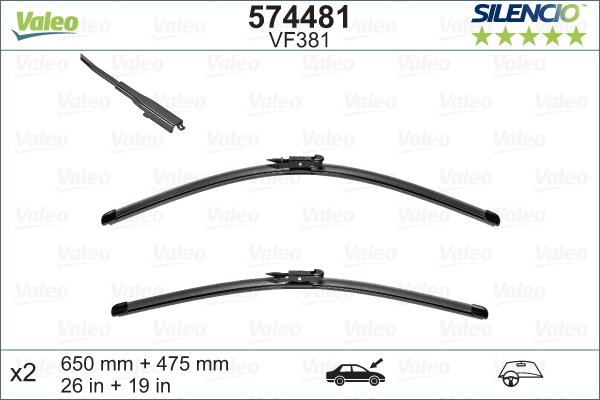 Valeo 574481 - Wiper Blade onlydrive.pro