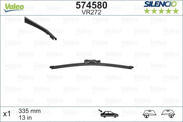 Valeo 574580 - Wiper Blade onlydrive.pro