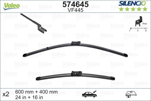 Valeo 574645 - Wiper Blade onlydrive.pro