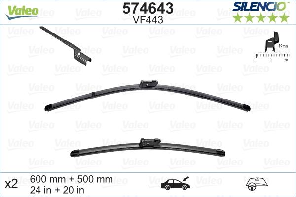 Valeo 574643 - Wiper Blade onlydrive.pro