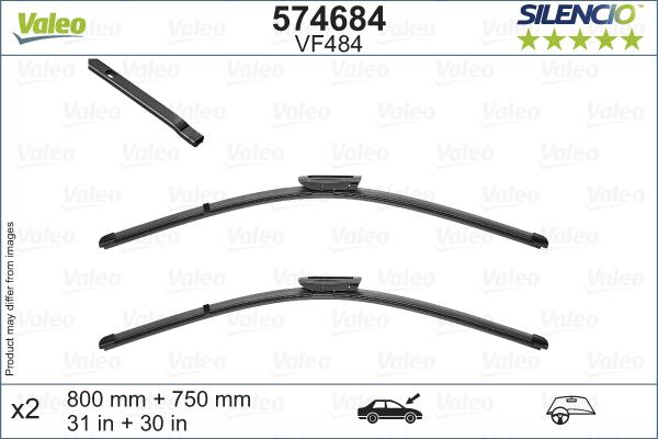 Valeo 574684 - Wiper Blade onlydrive.pro