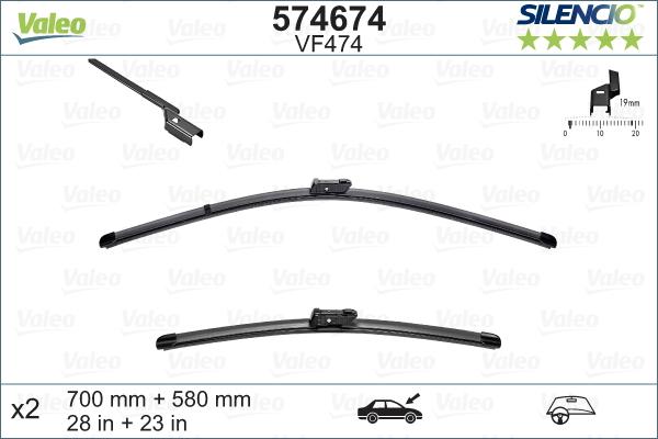 Valeo 574674 - Wiper Blade onlydrive.pro