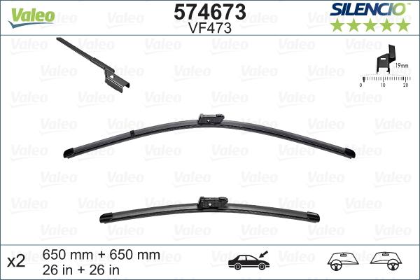 Valeo 574673 - Wiper Blade onlydrive.pro