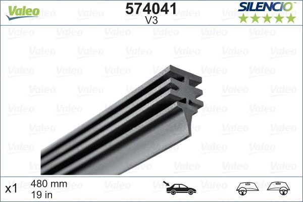 Valeo 574041 - Wiper Blade Rubber onlydrive.pro