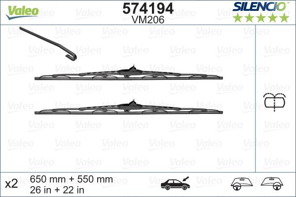 Valeo 574194 - Wiper Blade onlydrive.pro