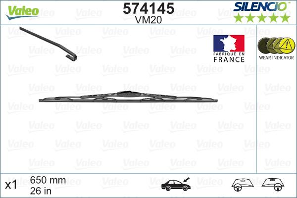 Valeo 574145 - Wiper Blade onlydrive.pro