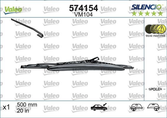 Valeo 574154 - Щетка стеклоочистителя onlydrive.pro