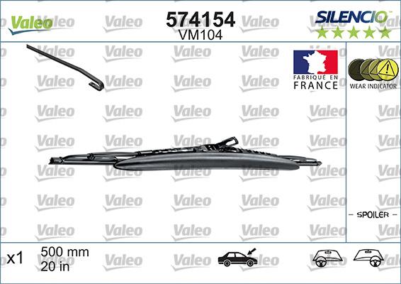 Valeo 574154 - Wiper Blade onlydrive.pro