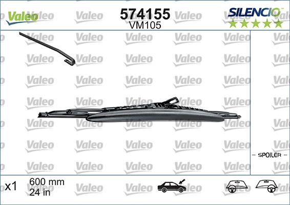 Valeo 574155 - Stikla tīrītāja slotiņa onlydrive.pro