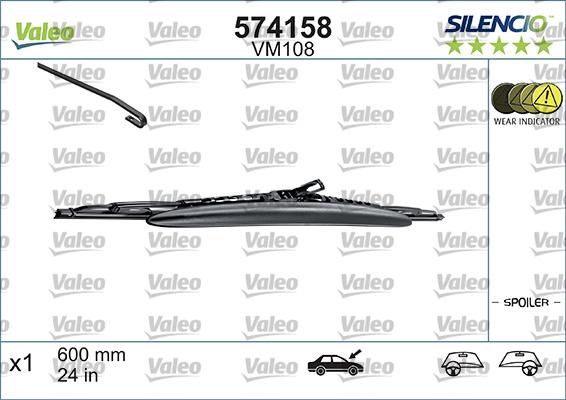Valeo 574158 - Wiper Blade onlydrive.pro