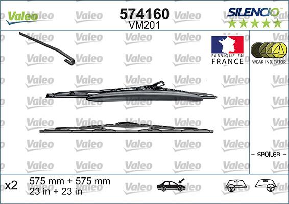 Valeo 574160 - Wiper Blade onlydrive.pro