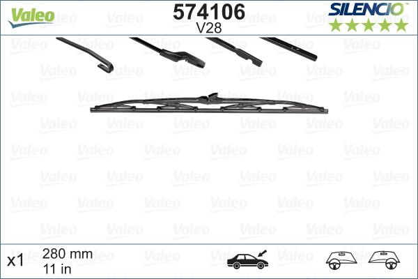 Valeo 574106 - Wiper Blade onlydrive.pro