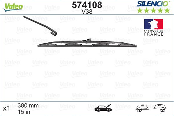 Valeo 574108 - Wiper Blade onlydrive.pro