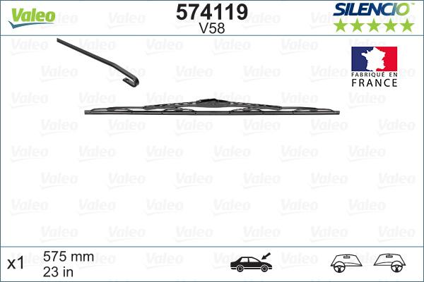 Valeo 574119 - Wiper Blade onlydrive.pro